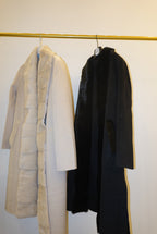 Beige cashmere coat with mink fur 