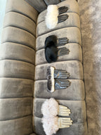 Leather Gloves with Fur Accents