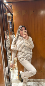 The  Barcelona Gilet in beige