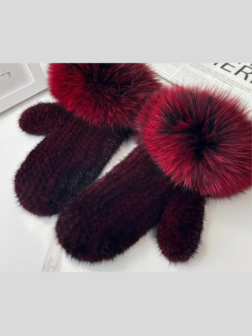 Milan Lux Mink & Fox Fur Mittens