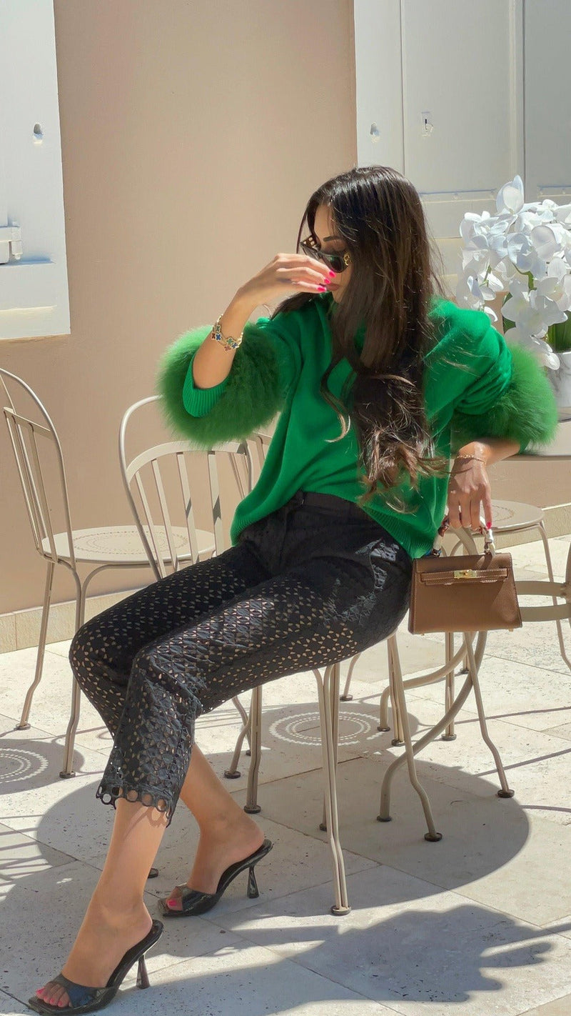 The Cortina Turtleneck Green - Zilaya