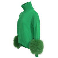 The Cortina Turtleneck Green - Zilaya