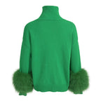 The Cortina Turtleneck Green - Zilaya