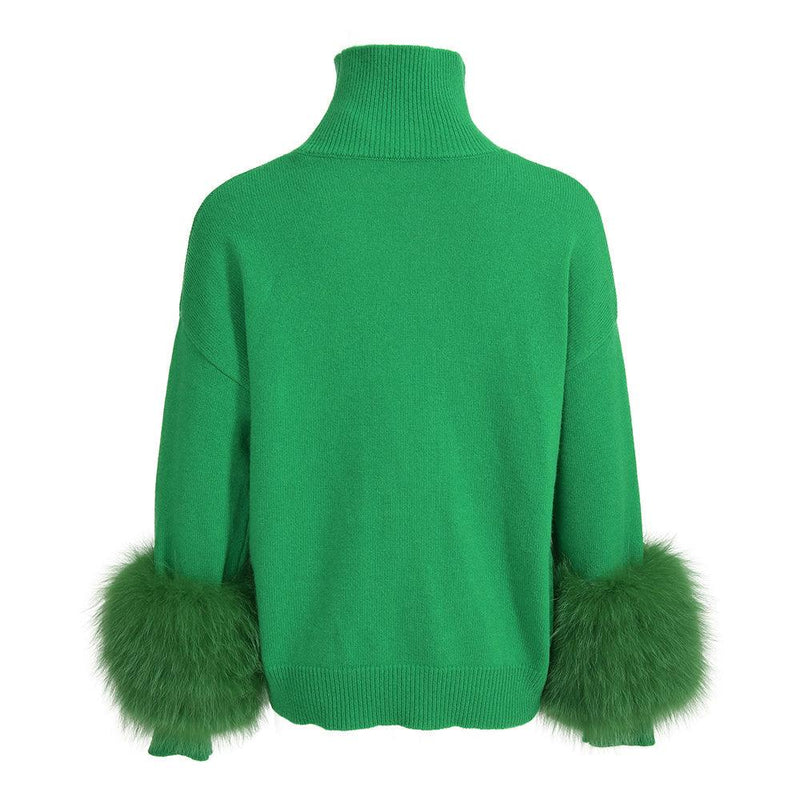 The Cortina Turtleneck Green - Zilaya