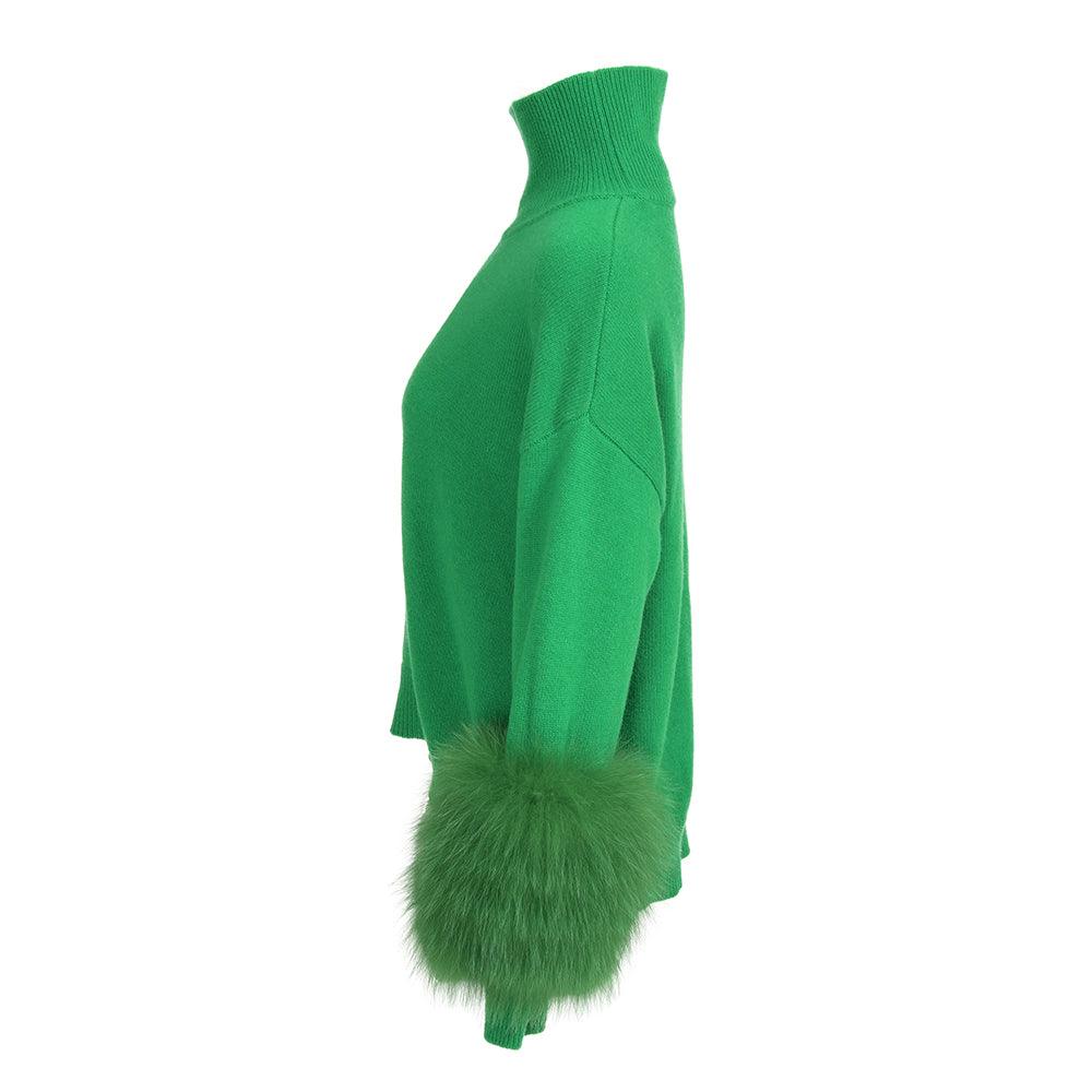 The Cortina Turtleneck Green - Zilaya