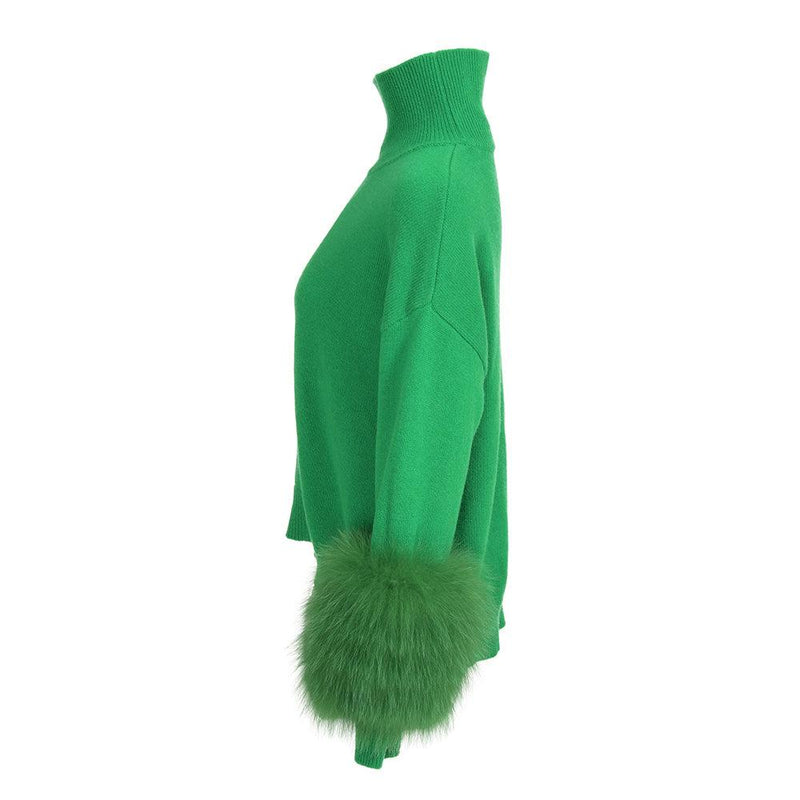 The Cortina Turtleneck Green - Zilaya