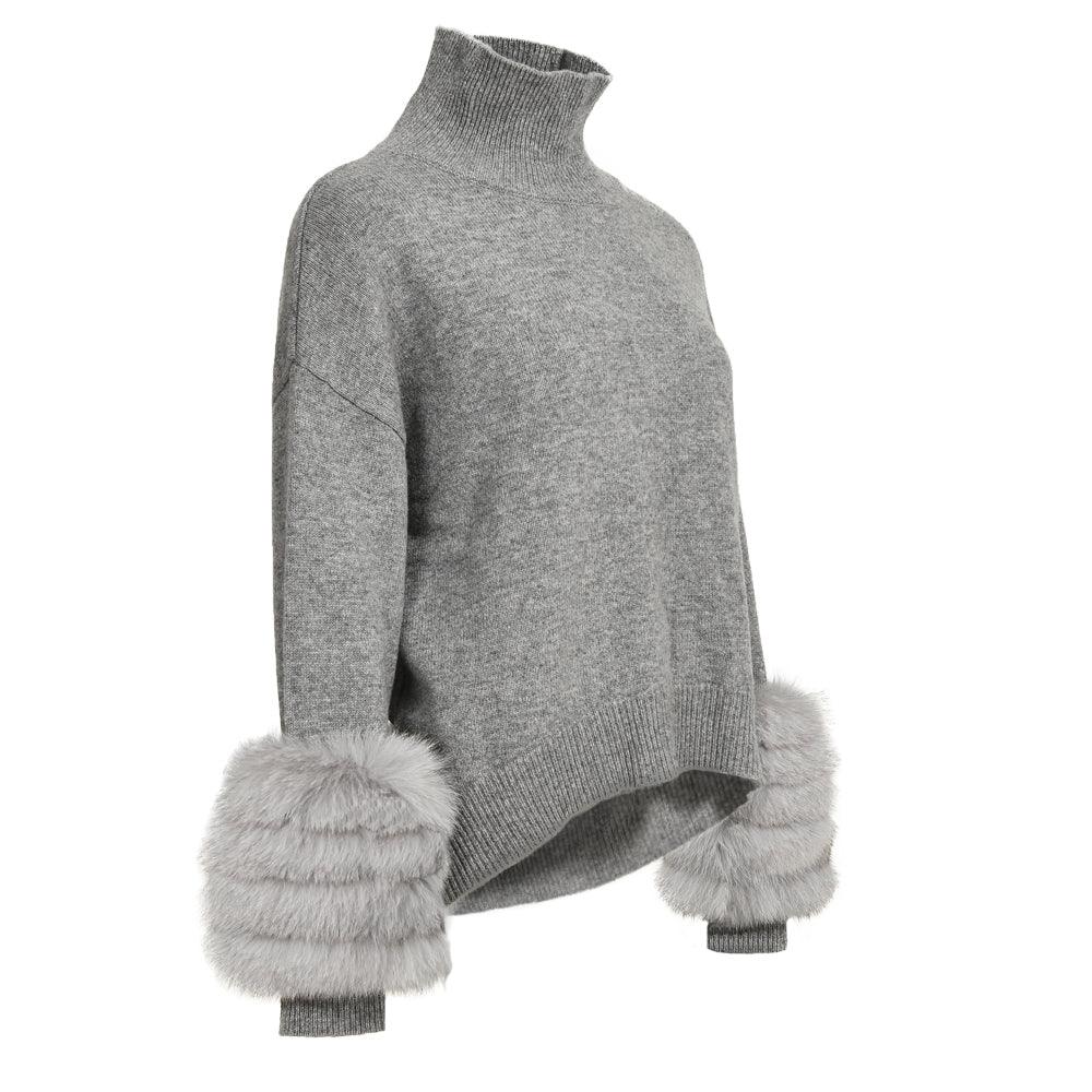 The Cortina Turtleneck Grey - Zilaya