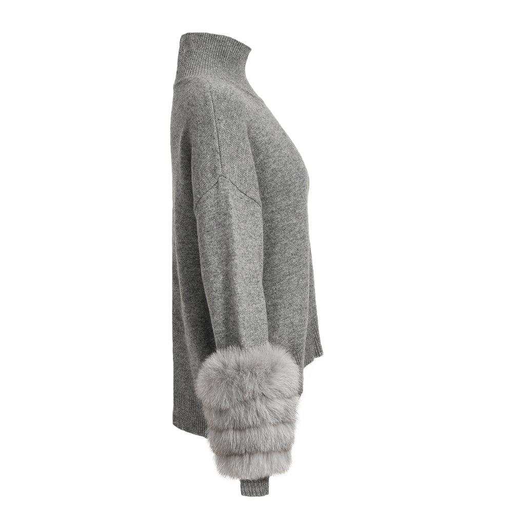 The Cortina Turtleneck Grey - Zilaya